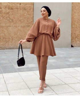 AREEJ SUIT BROWN