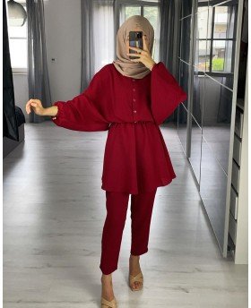 AREEJ SUIT RED