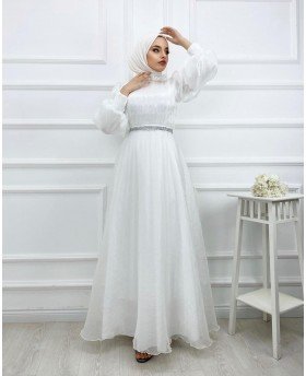 SEVDA DRESS WHITE WITHOUT BELT