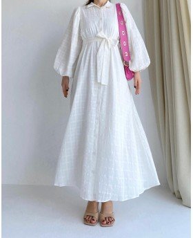 YAQEEN DRESS WHITE