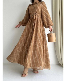 ANIKA DRESS BROWN