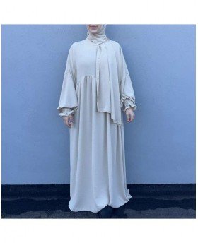 AICHA ABAYA+ HIJAB NUDE