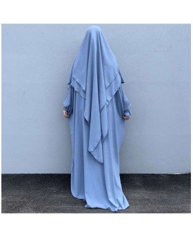 FATIMA ABAYA + KHIMAR BLUE