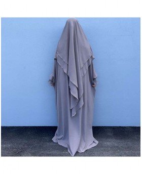 FATIMA ABAYA + KHIMAR TAUPE