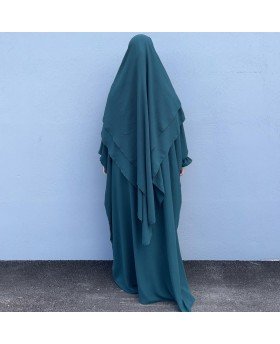 FATIMA ABAYA + KHIMAR GREEN