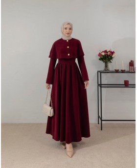 RITAJ DRESS BORDEAUX