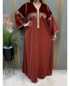 AMINA CAFTAN BRICK RED