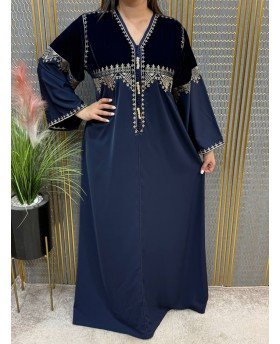 AMINA CAFTAN DARK BLUE