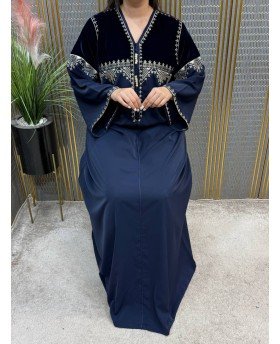 AMINA CAFTAN DARK BLUE