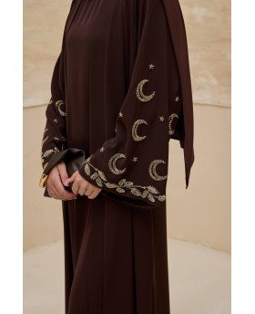 MESK ABAYA SET BROWN