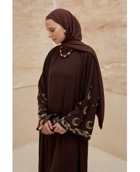 MESK ABAYA SET BROWN