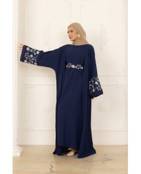 NEBAL ABAYA SET DARK BLUE