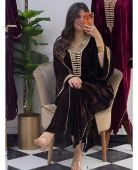 HAJAR CAFTAN CHOCOLATE BROWN