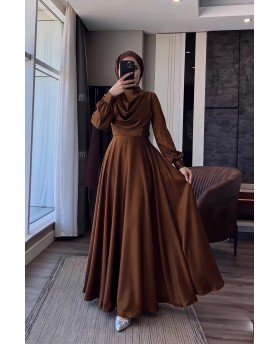 HUB DRESS BROWN