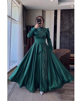 MALAK DRESS GREEN