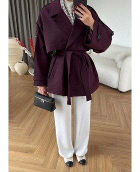 HANA TRENCH BURGUNDY