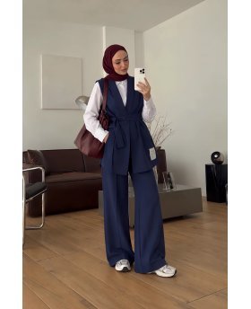 MARIAM SUIT DARK BLUE 2PCS