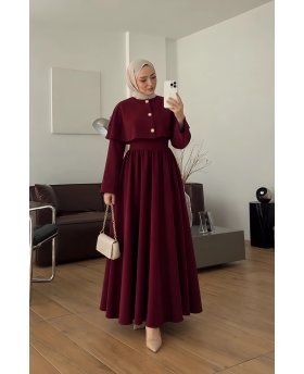 RITAJ DRESS BORDEAUX