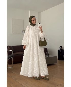 FAIZA DRESS WHITE