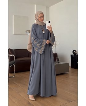 MESK ABAYA SET GREY