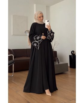 ROSA ABAYA SET BLACK