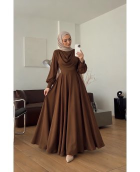 HUB DRESS BROWN