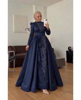MALAK DRESS DARK BLUE