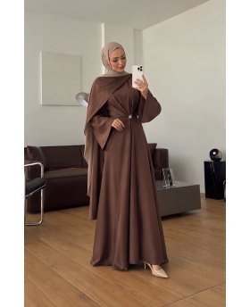 ELIN DRESS BROWN